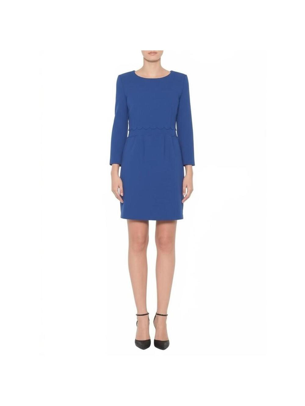 Banana Republic Dress 4 Royal Blue Mini Scalloped Waist